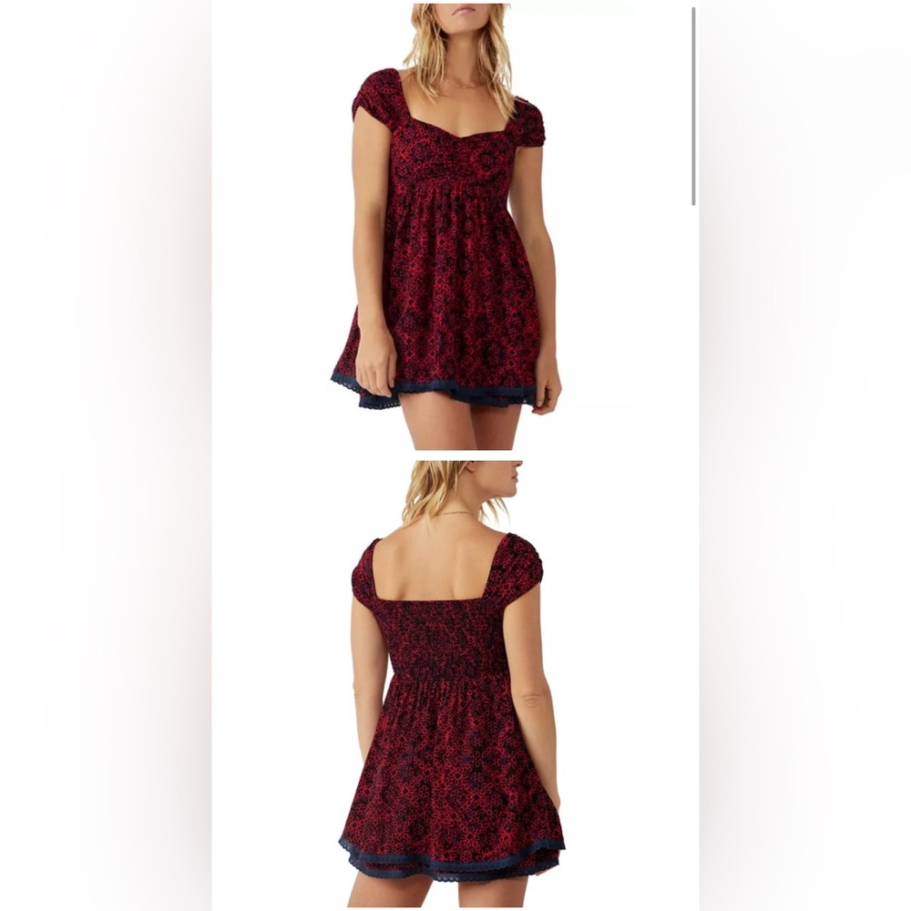 Free People Tabitha Floral Mini Dress NWT